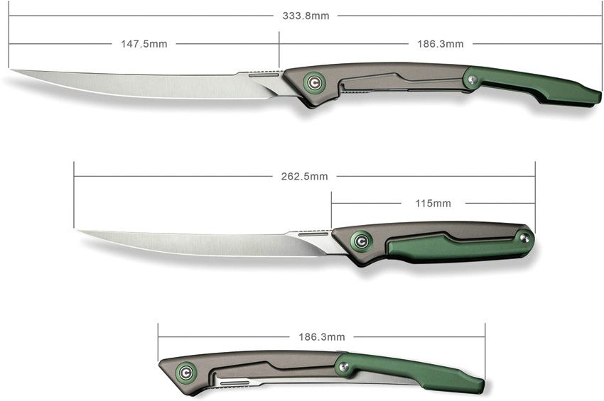 CIVC22029B3 Shawka Fillet Linerlock Green